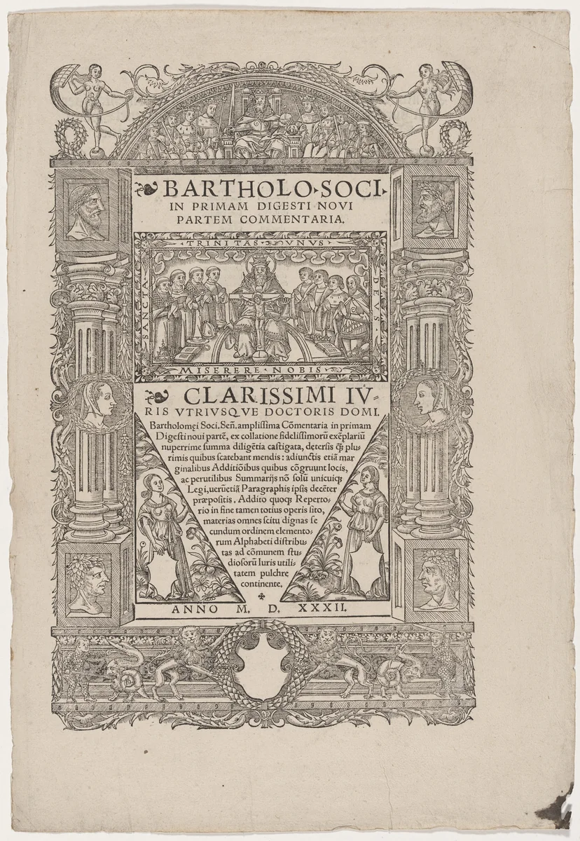 Title Page to Clarissimi IV by Unknown 19th Century, print, 1532