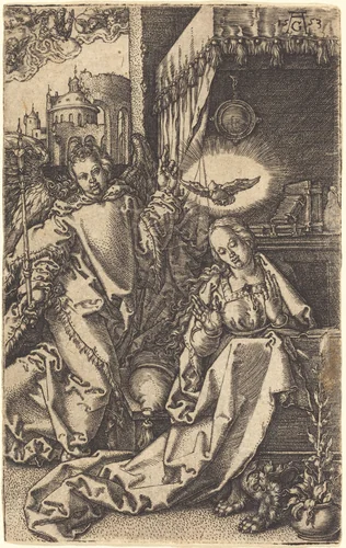 The Annunciation by Heinrich Aldegrever, print, 1553