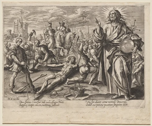 Christ by Hendrick Goltzius, print, 1573-1583