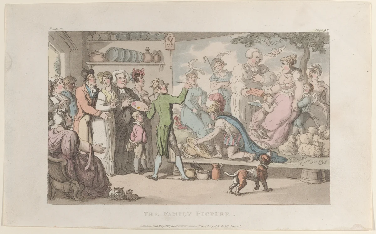 The Family Picture by Thomas Rowlandson, print, 1817