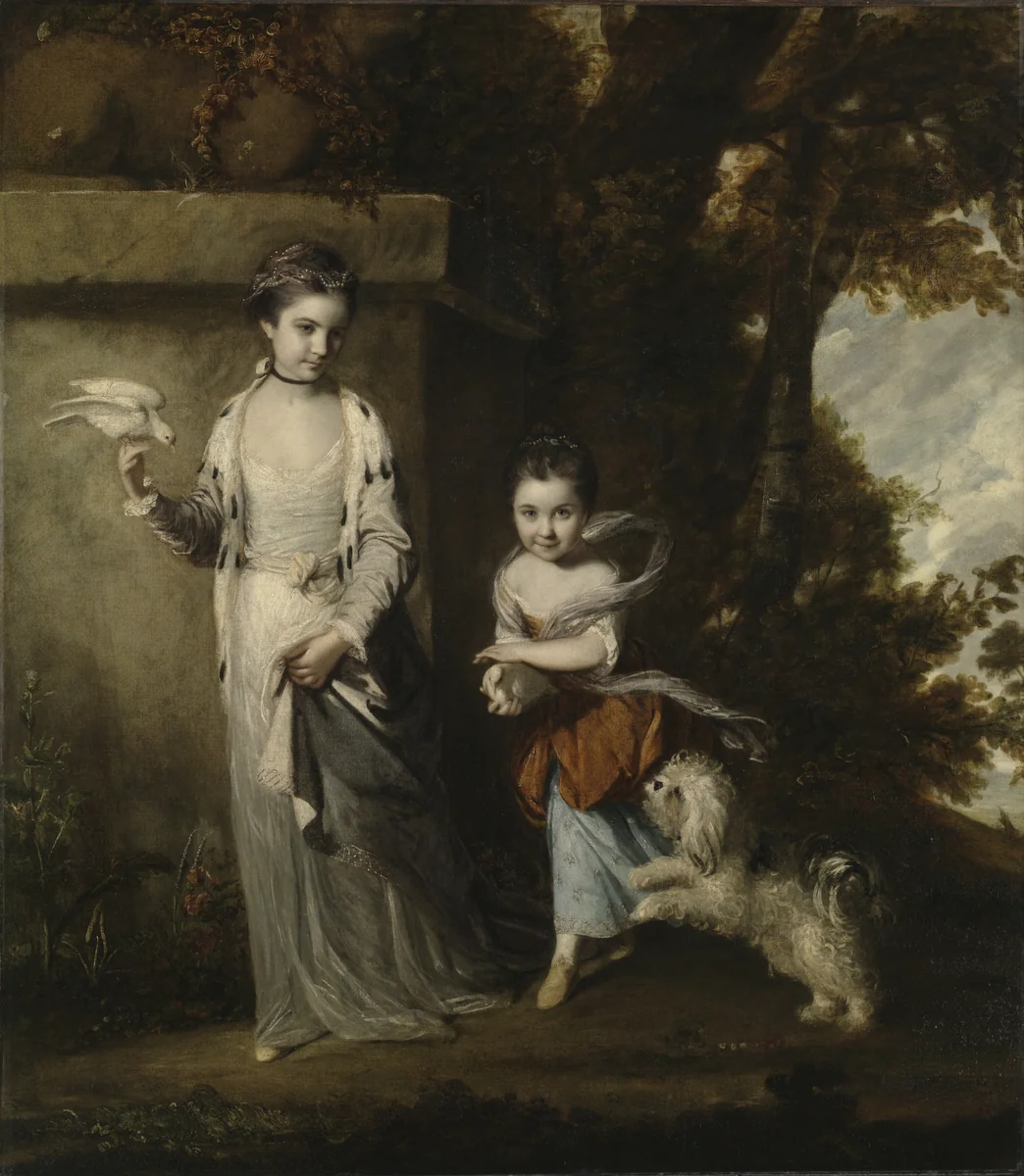 Portrait of the Ladies Amabel and Mary Jemima Yorke by Joshua Reynolds, painting, 1756-1766