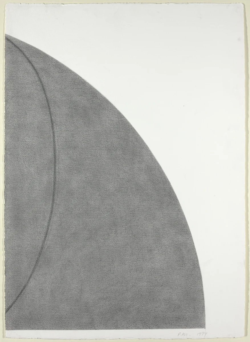Curved Plane / Figure VII (right panel) by Robert Mangold, drawing, 1937-1997