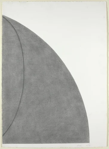 Curved Plane / Figure VII (right panel) by Robert Mangold, drawing, 1937-1997