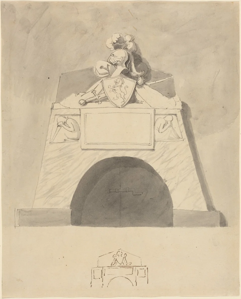 Design for a Monument by John Flaxman, drawing, 1755-1826