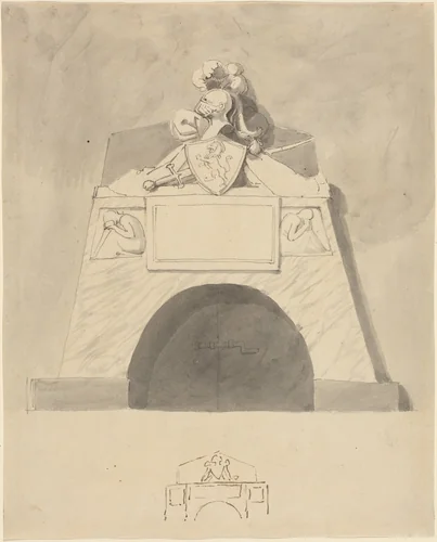 Design for a Monument by John Flaxman, drawing, 1755-1826