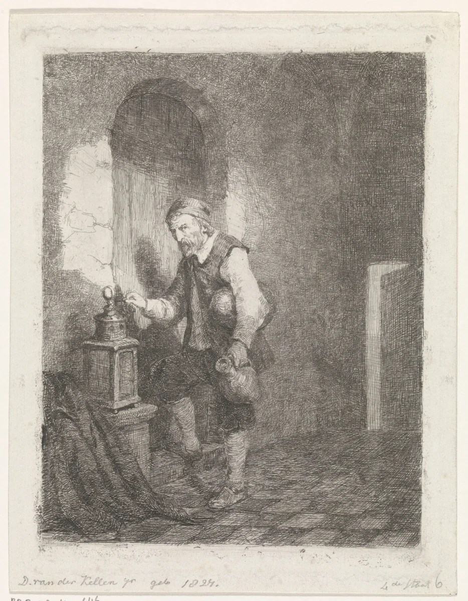 Cipier by David van der Kellen, print, 1837-1882