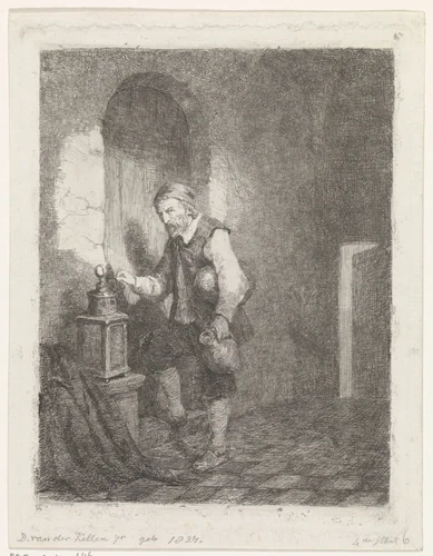 Cipier by David van der Kellen, print, 1837-1882