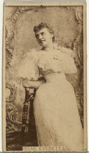 Irene Everett, from the Actors and Actresses series (N145-8) issued by Duke Sons & Co. to promote Duke Cigarettes by W. Duke, Sons & Co., photograph, 1890-1895
