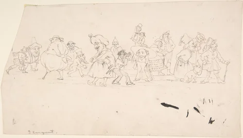 Caricatures by George Frederick Sargent, drawing, 1850-1860