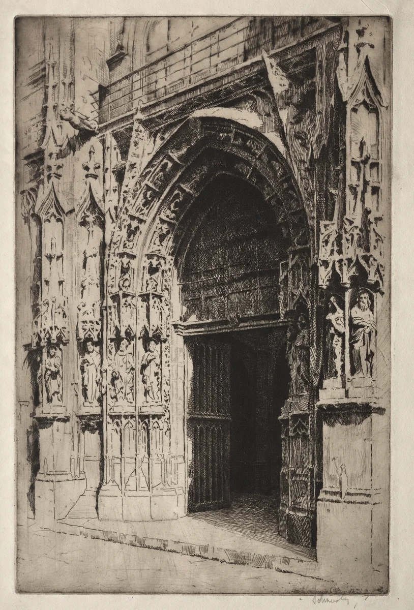 Portrail Central, Eglise St. Merri, Paris by Otto J. Schneider, print