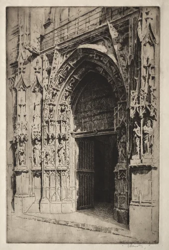Portrail Central, Eglise St. Merri, Paris by Otto J. Schneider, print