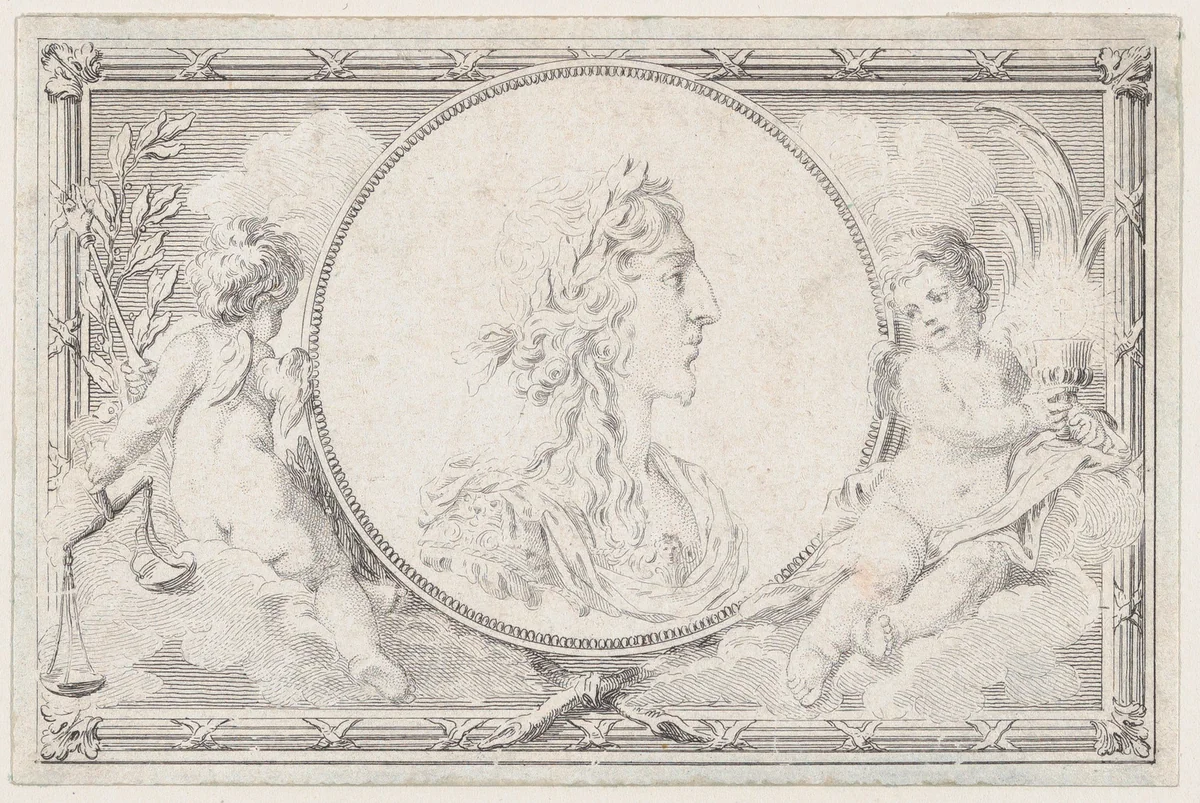 Portrait of Louis XIII by Pierre Philippe Choffard, print, 1750-1773