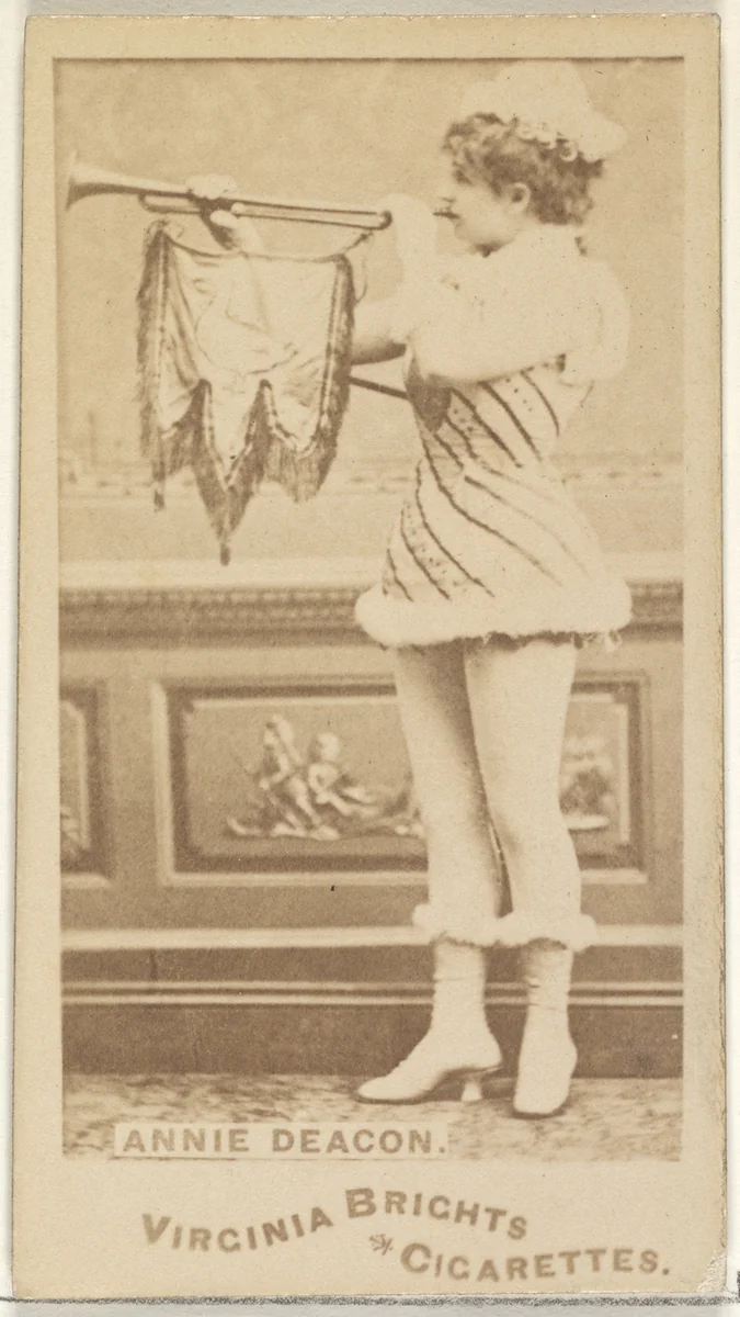 Annie Deacon, from the Actors and Actresses series (N45, Type 1) for Virginia Brights Cigarettes by Allen & Ginter, photograph, 1885-1891