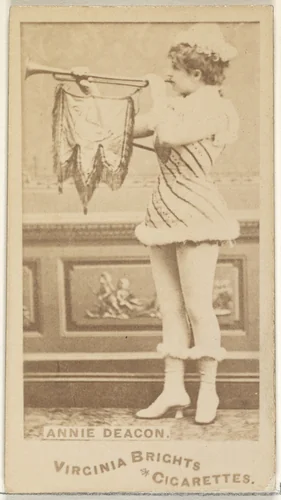 Annie Deacon, from the Actors and Actresses series (N45, Type 1) for Virginia Brights Cigarettes by Allen & Ginter, photograph, 1885-1891