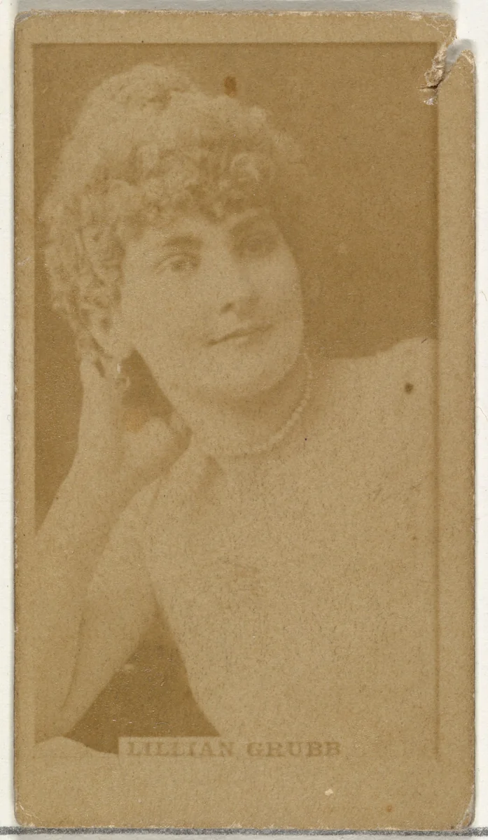 Lillian Grubb, from the Actors and Actresses series (N145-8) issued by Duke Sons & Co. to promote Duke Cigarettes by W. Duke, Sons & Co., photograph, 1890-1895
