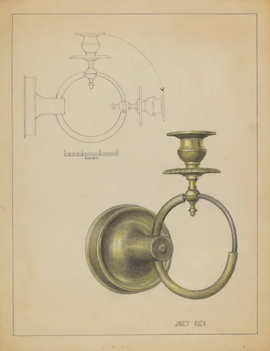 Candlestick by Janet Riza, index of american design, 1936