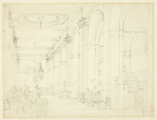 Study for King's Mews, Charing Cross, from Microcosm of London by Augustus Charles Pugin
Thomas Rowlandson, drawing, 1807-1808