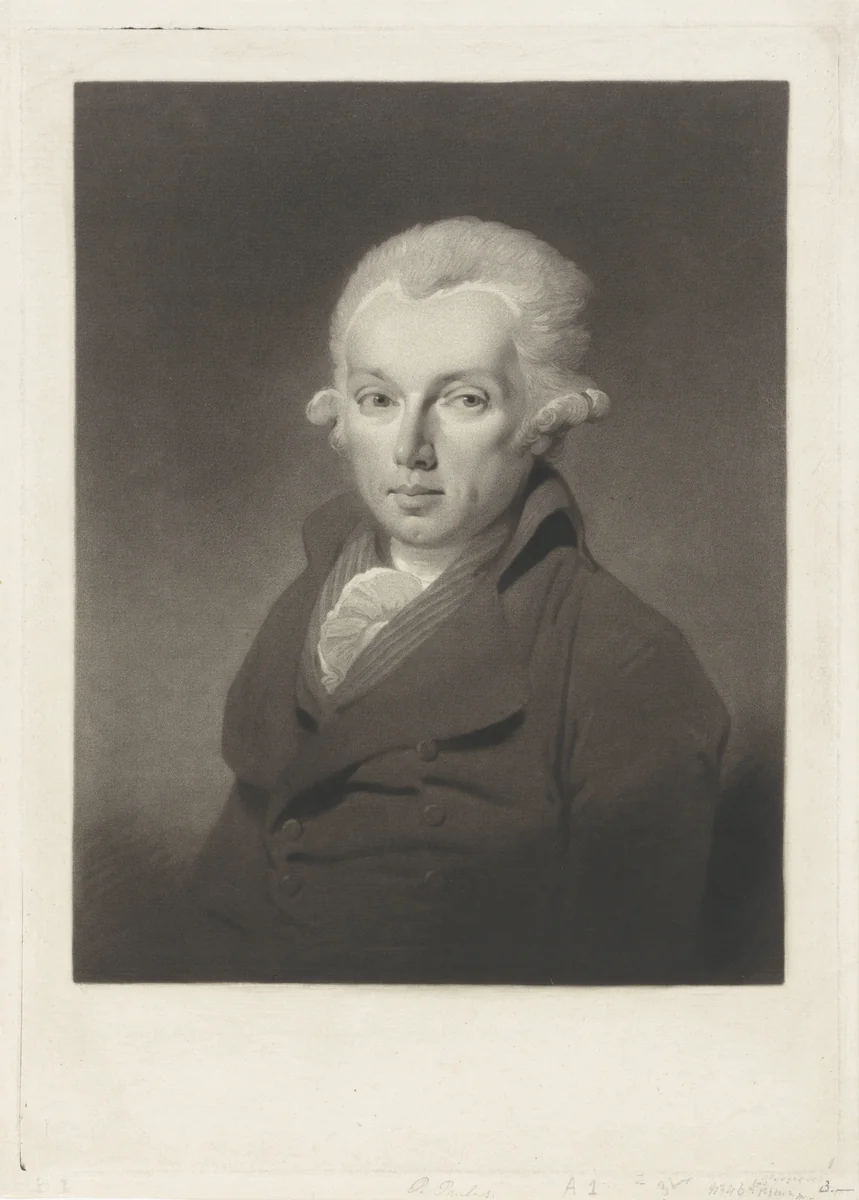 Portret van Pieter Paulus by Charles Howard Hodges, print, 1795