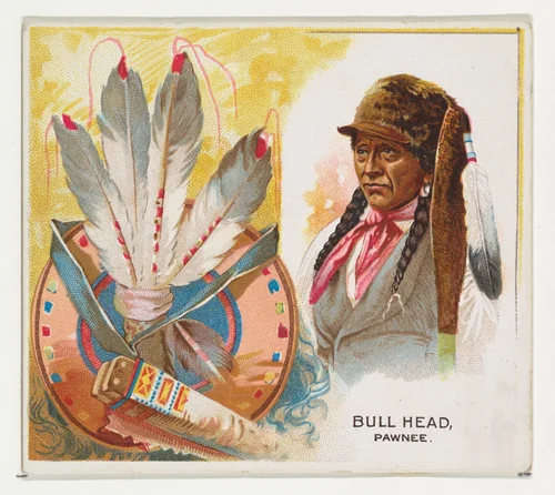 Bull Head, Pawnee, from the American Indian Chiefs series (N36) for Allen & Ginter Cigarettes by Allen & Ginter, print, 1888
