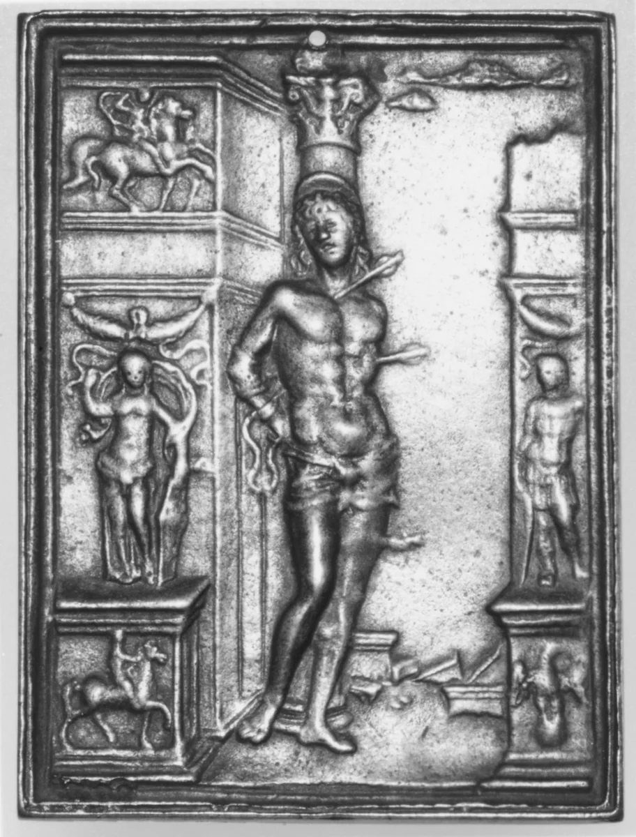 Saint Sebastian by Galeazzo Mondella, metalwork, 1500-1599