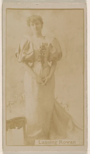 Lansing Rowan, from the Actresses series (N245) issued by Kinney Brothers to promote Sweet Caporal Cigarettes by Kinney Brothers Tobacco Company, photograph, 1890