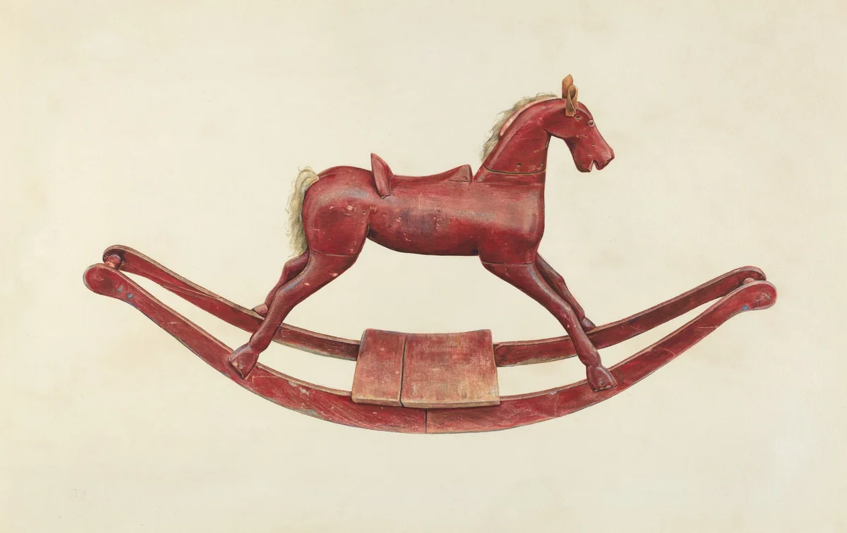 Rocking Horse by Elizabeth Fairchild, index of american design, 1938