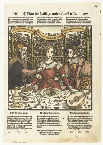 De valse liefde by anonymous, print, 1550-1560