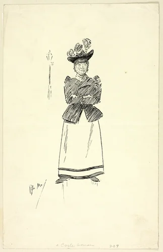 A Coster Woman by Philipp William May, drawing, 1884-1903