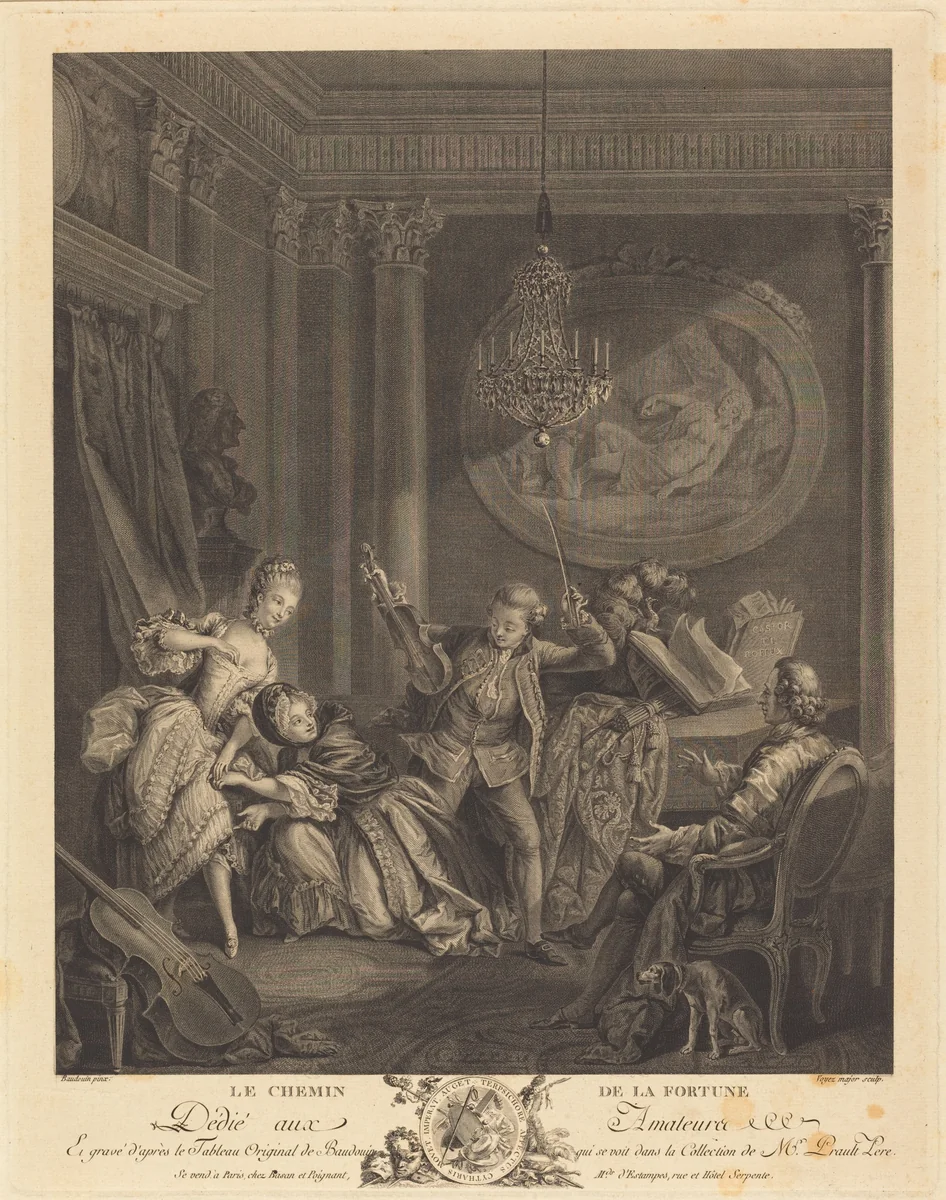 Le chemin de la fortune by Nicolas-Joseph Voyez, print, 1778