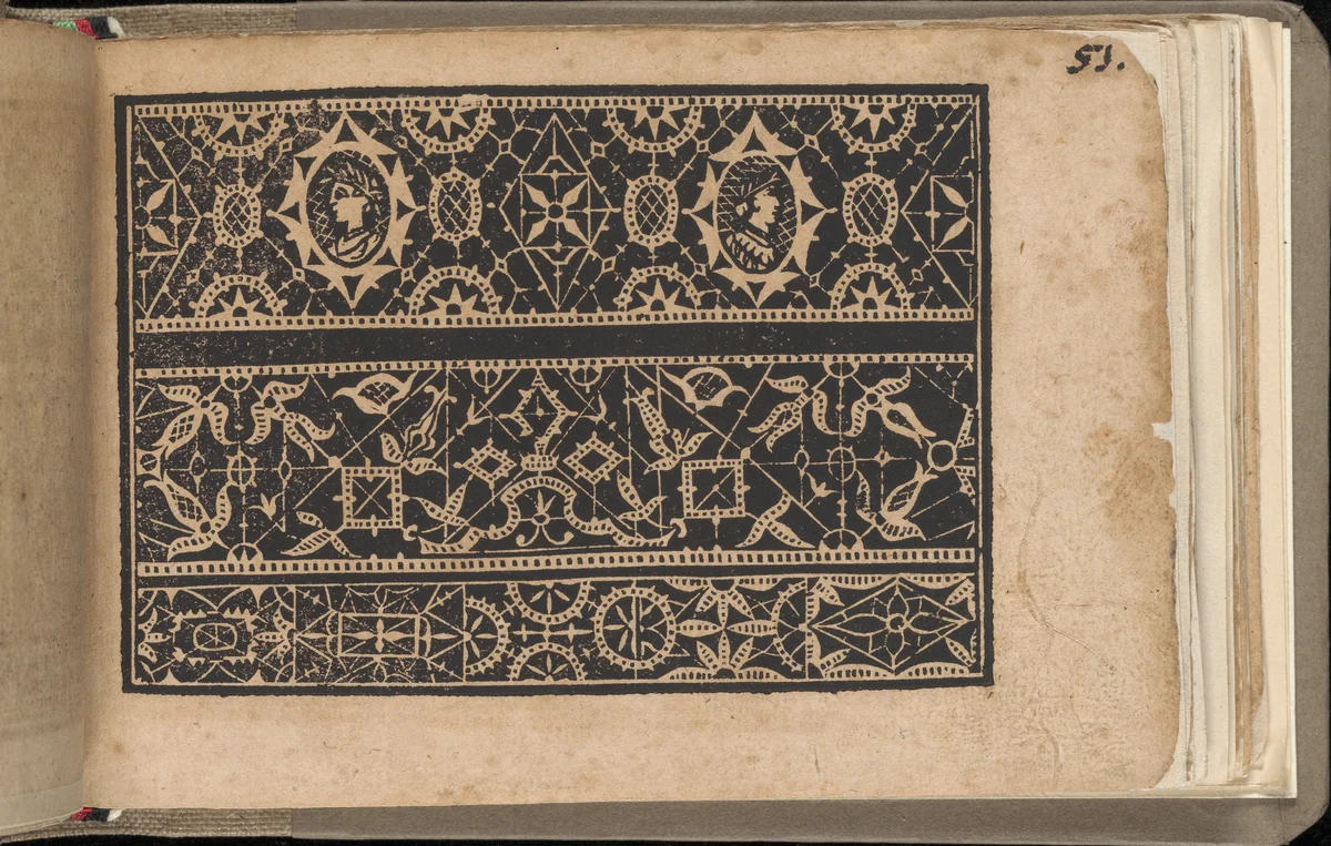 Schön newes Modelbuch (Page 51r) by Sigismundus Latomus, book, 1608