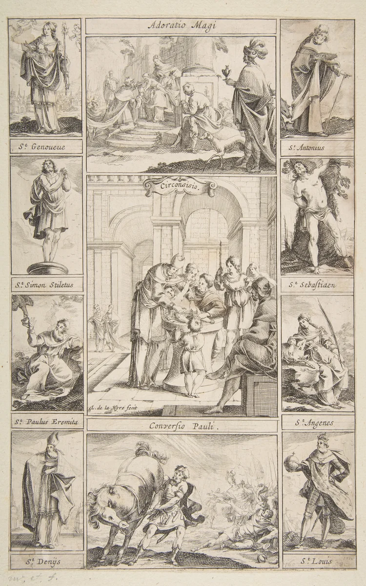 Circumcision by Laurent de La Hyre, print, 1606-1656