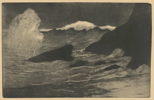 The Wave (La Vague) by Maxime Maufra, print, 1894