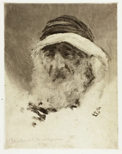 Study of an Arab Head by Hubert Herkomer, print, 1895