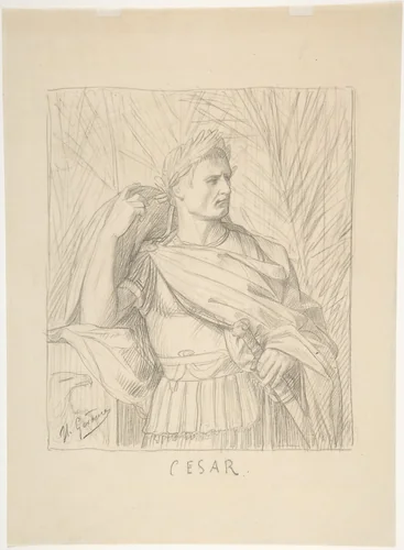 Julius Caesar by Jean-Léon Gérôme, drawing, 1858-1868