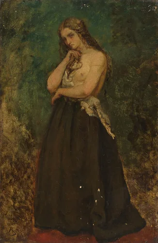 Study of a Model by Alfred Stevens, painting, 1823-1906