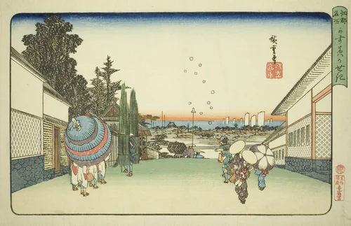 Kasumigaseki, from the series "Famous Places in Edo (Koto meisho)" by Utagawa Hiroshige (歌川広重), print, 1827-1839