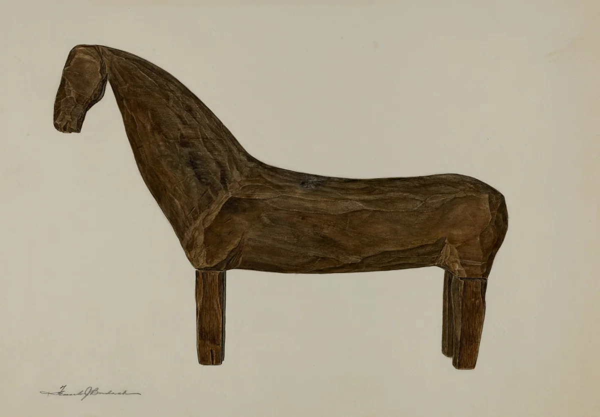Toy Horse by Frank Budash, index of american design, 1935-1942
