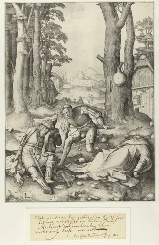 Mohammed en de monnik Sergius by Unknown, print, 1508