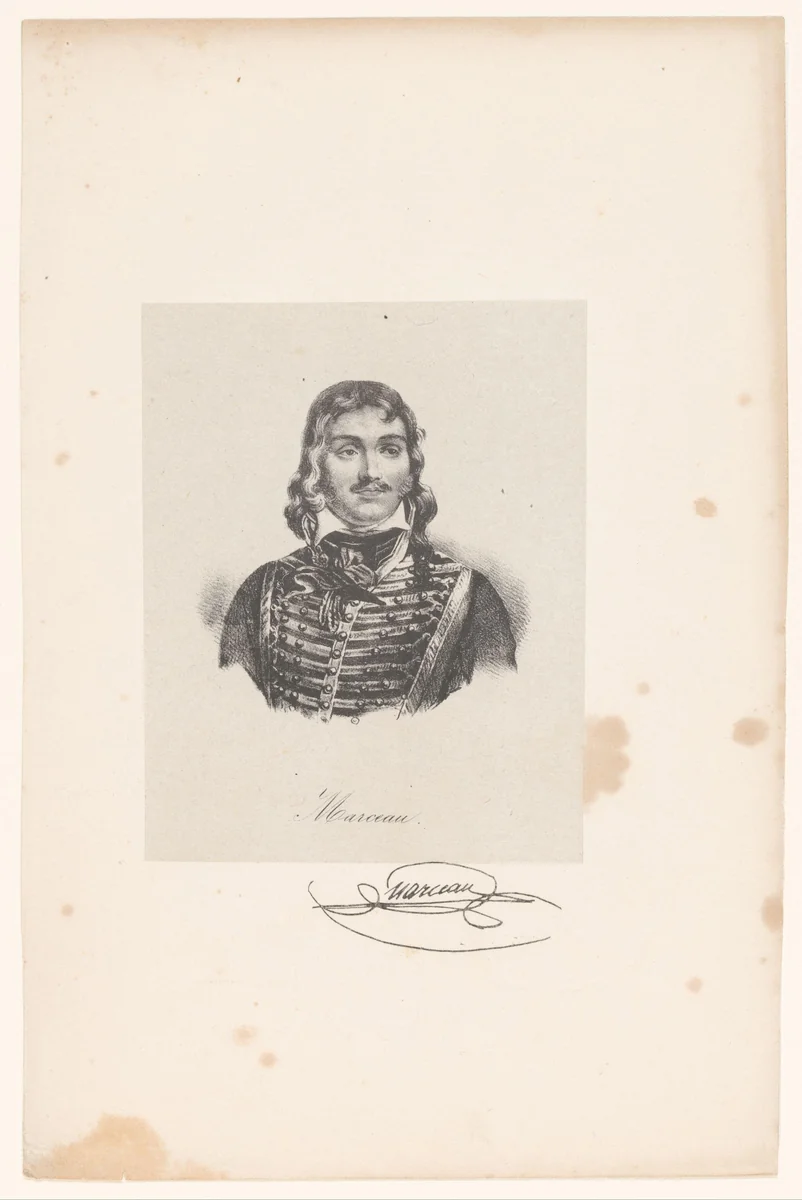 Portret van François Séverin Marceau by anonymous, print, 1818-1842