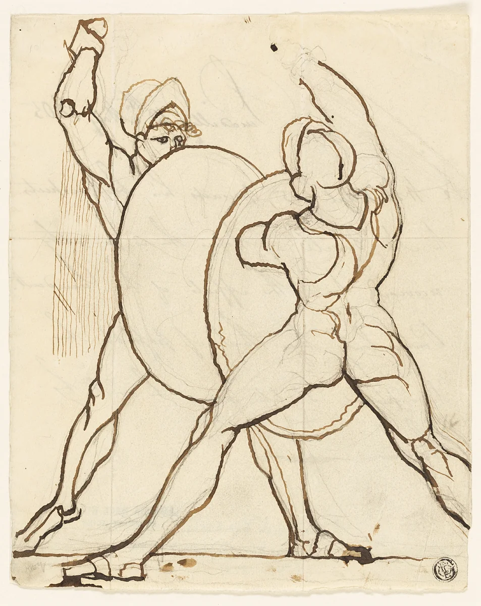 Combat of Two Greeks by Henry Fuseli, drawing, 1795-1825