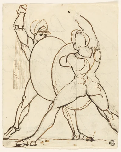 Combat of Two Greeks by Henry Fuseli, drawing, 1795-1825