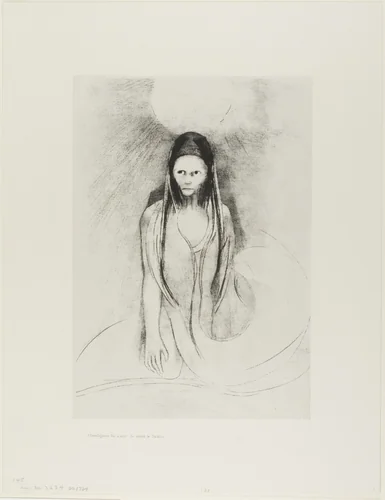 Intelligence was Mine! I Became the Buddha, plate 12 of 24 by Odilon Redon, print, 1896