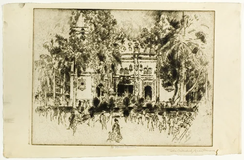 The Cathedral, Panama by Joseph Pennell, print, 1912