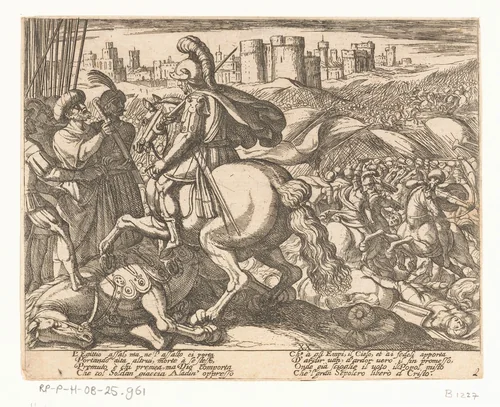 Illustratie bij Canto XX van Tasso's 'Gerusalemme Liberata' by Antonio Tempesta, print, 1565-1630