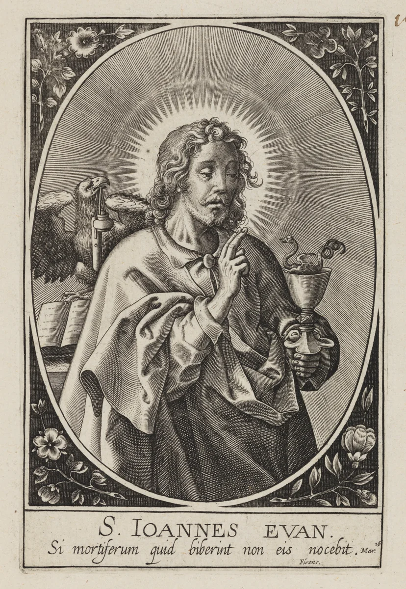 St. John the Evangelist by anonymous, print, 1576-1641