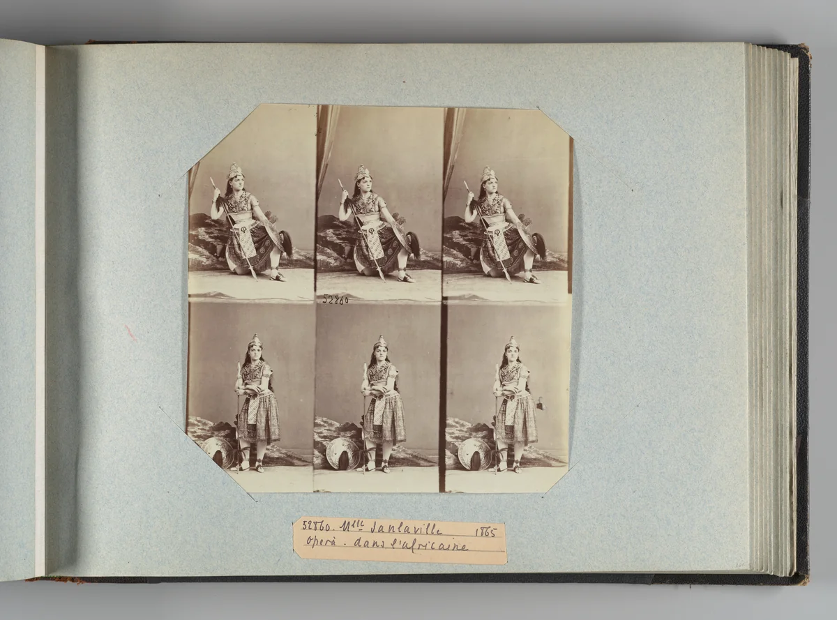 Mlle Sanlaville dans l'Africaine by André Adolphe-Eugène Disdéri, photograph, 1865