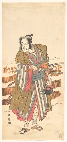Ichikawa Ebizo (the Fourth Ichikawa Danjuro) as a Samurai by Katsukawa Shunshô (勝川春章), print, 1773-1774