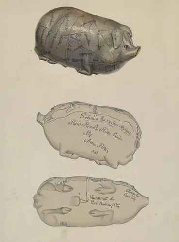 Pottery Pig by John Winters, index of american design, 1938