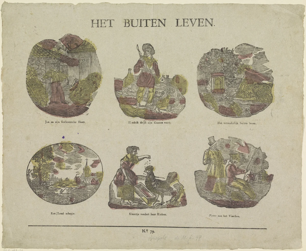 Het Buiten Leven by Philippus Jacobus Brepols, print, 1800-1833