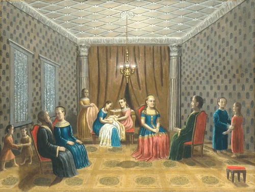 Egyptian Scene (possibly Moses and Zipporah) by Erastus Salisbury Field, artwork, 1865-1880